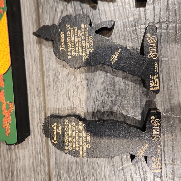 Shelia's 2000 The Wizard of Oz 6 pc. Lot Emerald city & 5 wooden Figurines - Picture 6 of 13